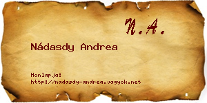 Nádasdy Andrea névjegykártya