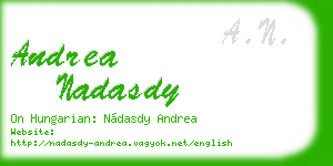 andrea nadasdy business card
