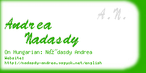 andrea nadasdy business card